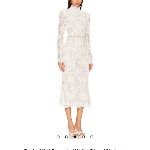 V Chapman Greta Lace Midi Dress - Picture 3 of 10